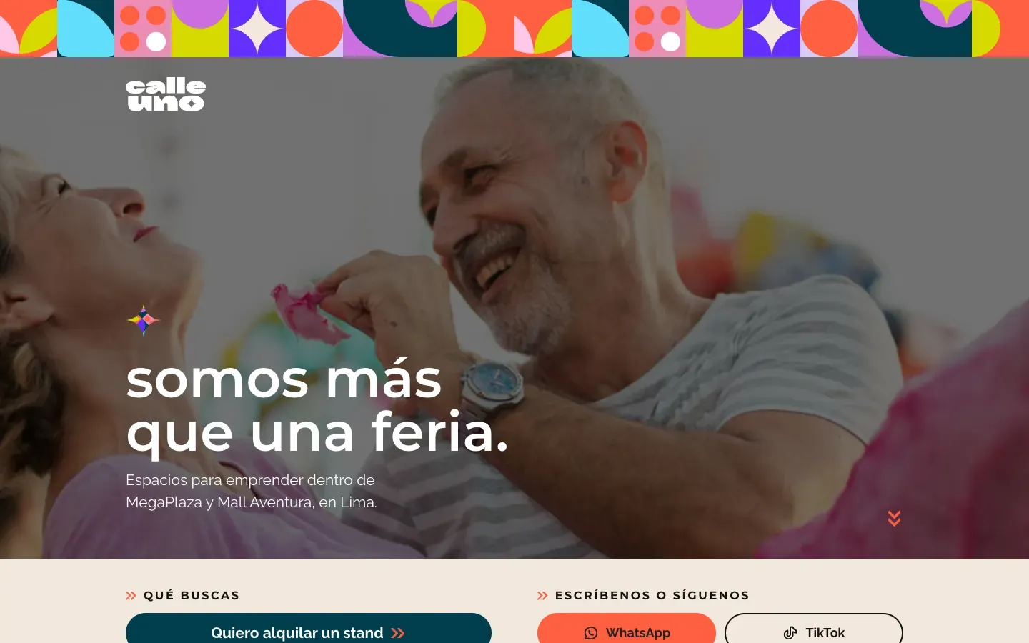 Portada de la web de Feria Calle Uno